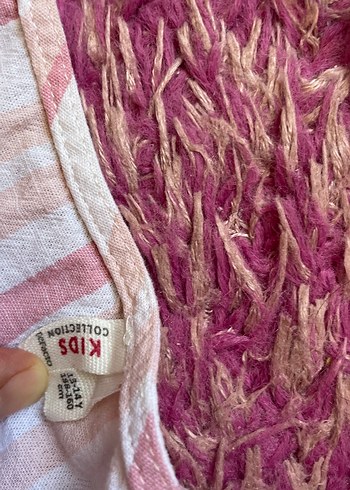 Defacto Pembe Çizgili keten Kız Elbisesi