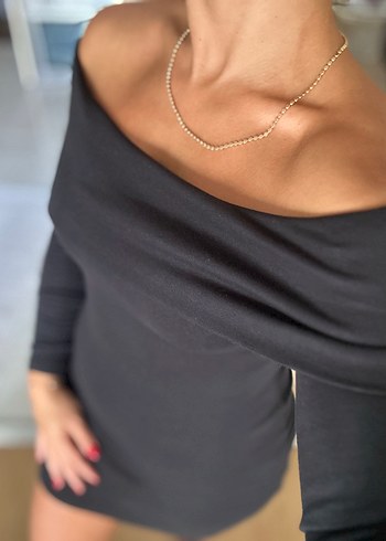 Madonna Yaka Pamuk Mini Elbise - Görsel 5