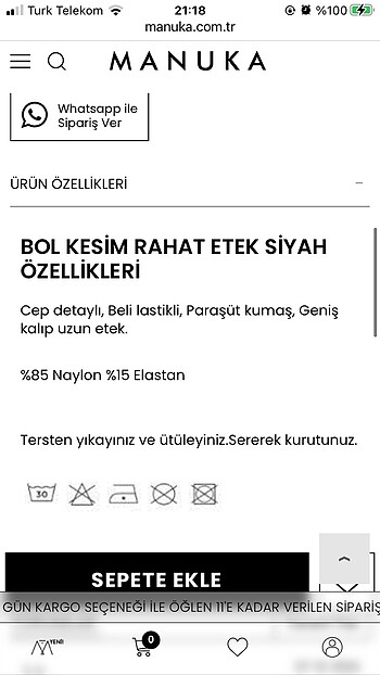 s Beden Manuka etek
