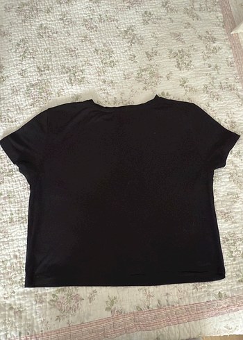 Siyah Kısa Kollu Crop Baskılı Tişört #noexcuses - Görsel 4