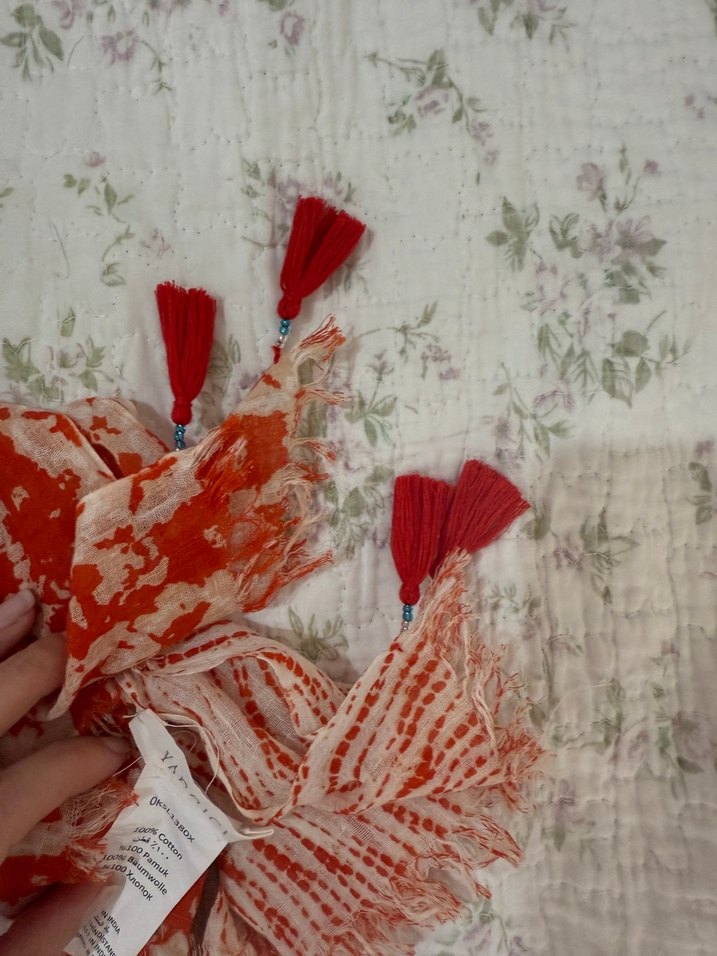 Yargıcı %100 pamuk şal - Görsel 3