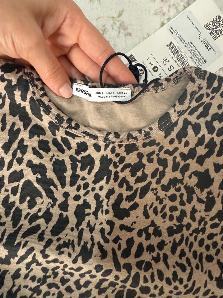 Berska Leopar Desenli Uzun Kollu Bluz - Görsel 3