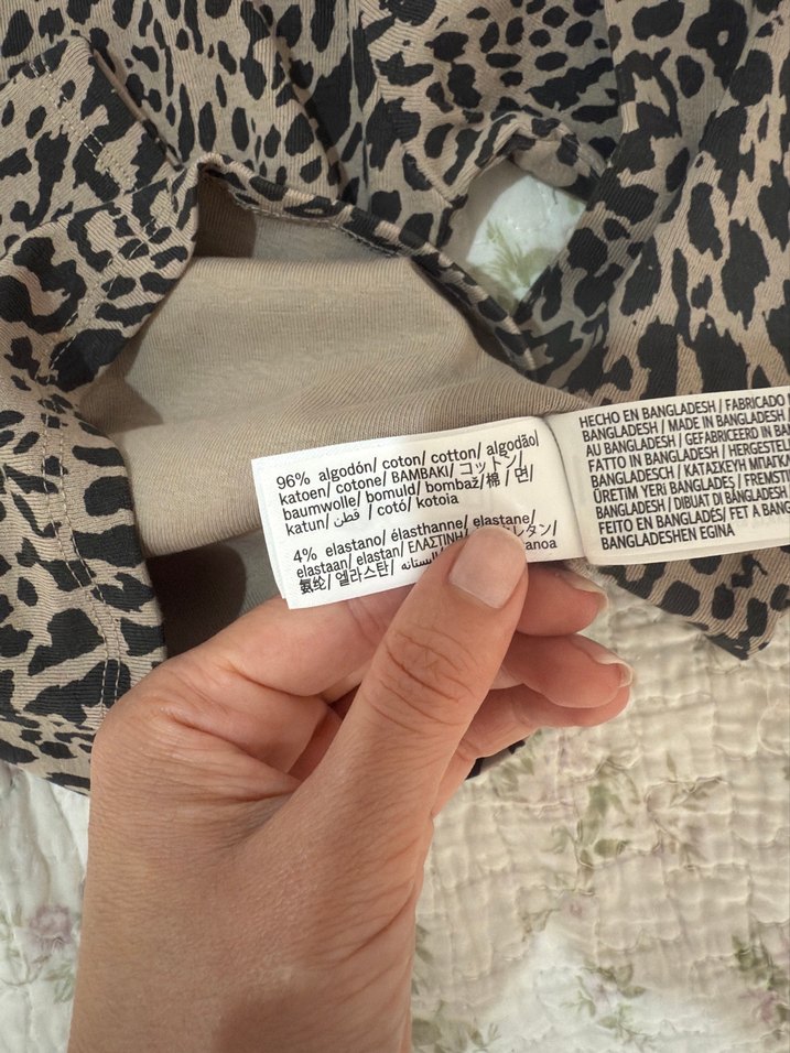 Berska Leopar Desenli Uzun Kollu Bluz - Görsel 4