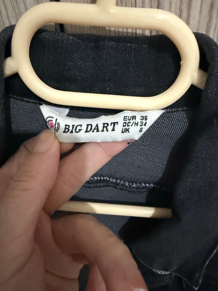 Siyah Kadın Kot Ceket - Görsel 2