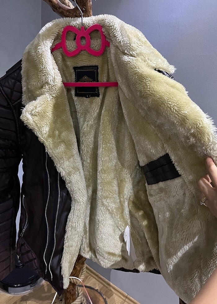 Deri kürklü mont - Görsel 4