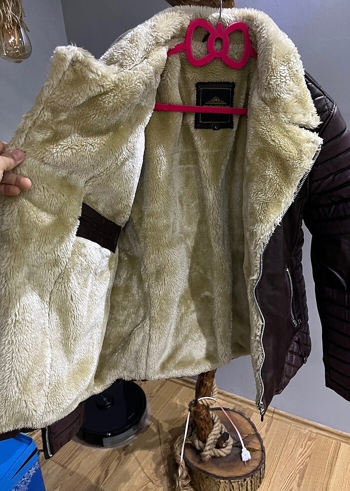 Deri kürklü mont - Görsel 3