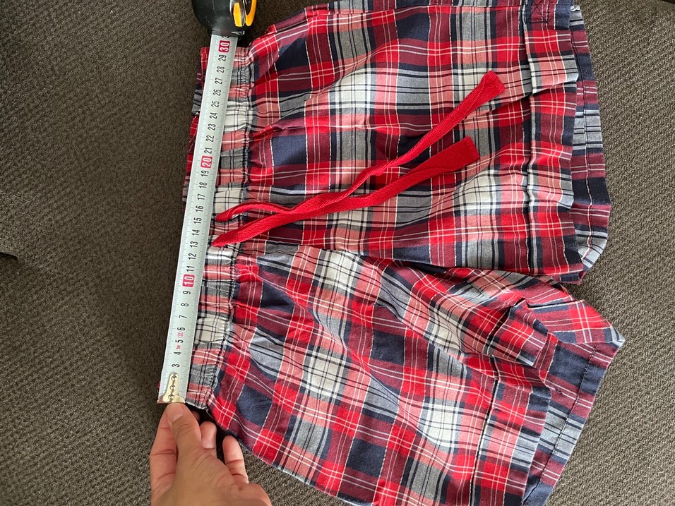 Kırmızı Ekose Mini Şort - Görsel 3