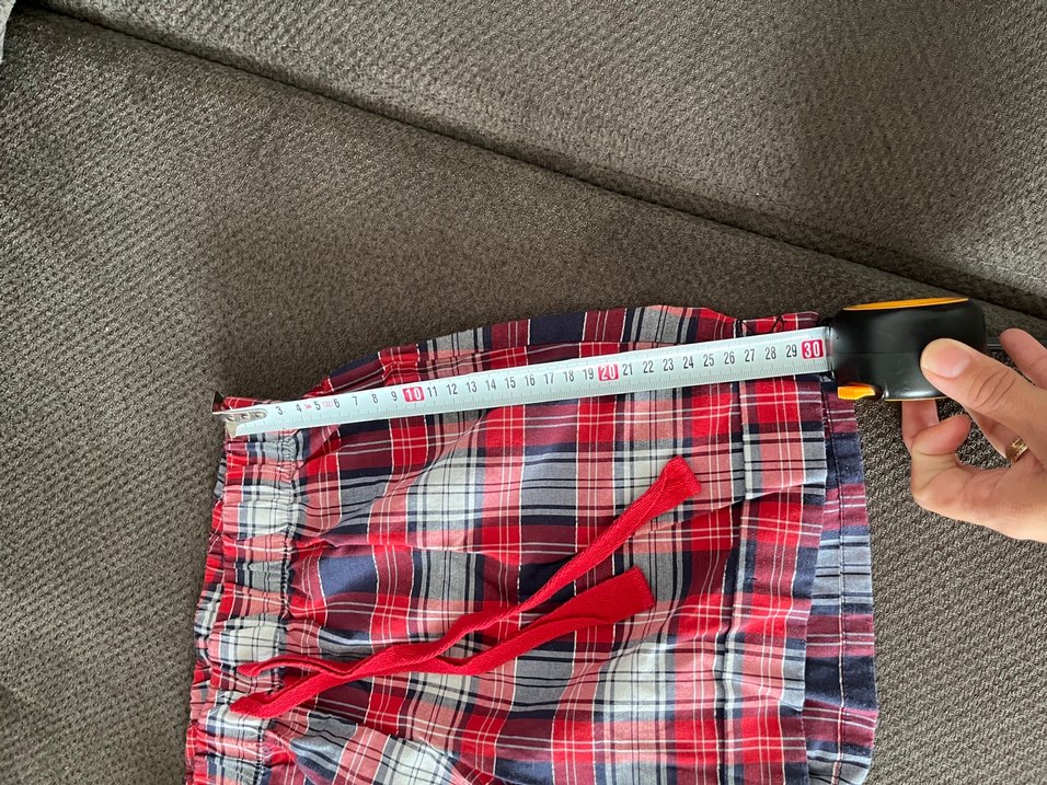 Kırmızı Ekose Mini Şort - Görsel 4