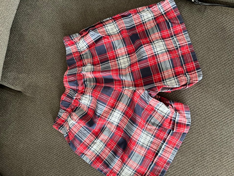 Kırmızı Ekose Mini Şort - Görsel 2