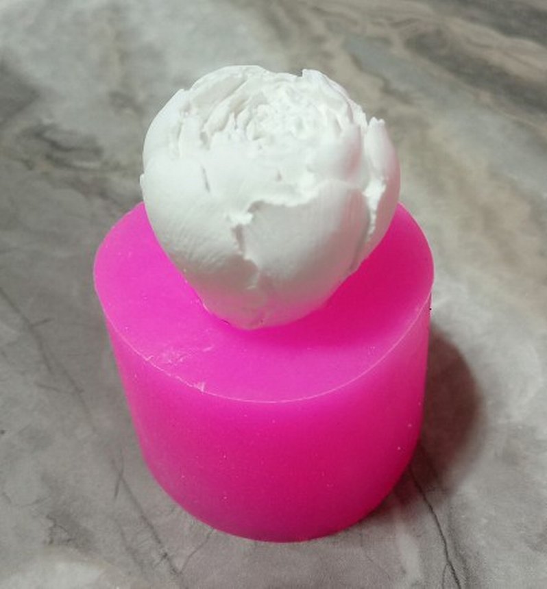 gül silikon kalıp çevre 12cm boy 3.5cm - Görsel 2