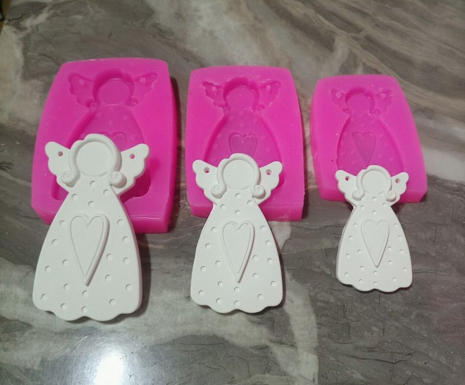 Melek Figürlü Silikon Sabun Kalıbı - Görsel 2