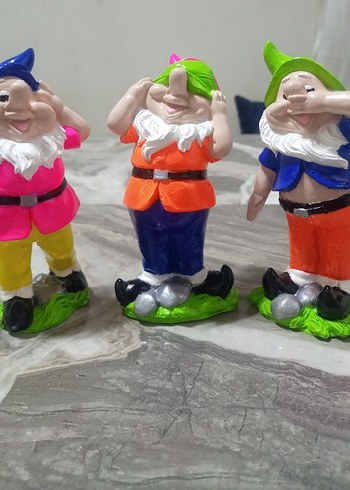 Beden çeşitli Renk Renkli Cüce Figürin Seti