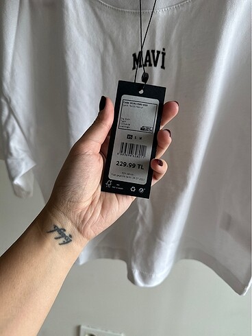 xs Beden beyaz Renk Mavi marka oversize crop