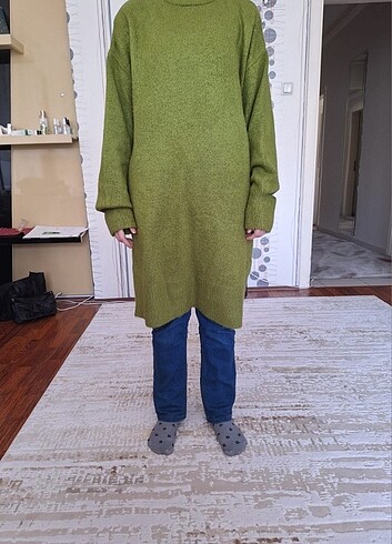 Refka Tesettür Giyim Oversize uzun kazak