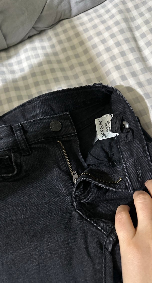 Gri Kadın Denim Dar Kesim Günlük Jean bebek 3-4 yaş - Görsel 2