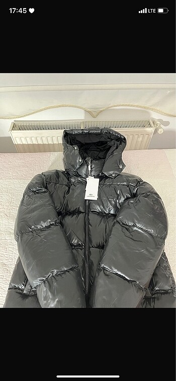 Erkek Lacoste premium parlak mont