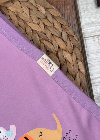 Pamuklu Fil Baskılı Mor Bebek Battaniyesi - Görsel 4