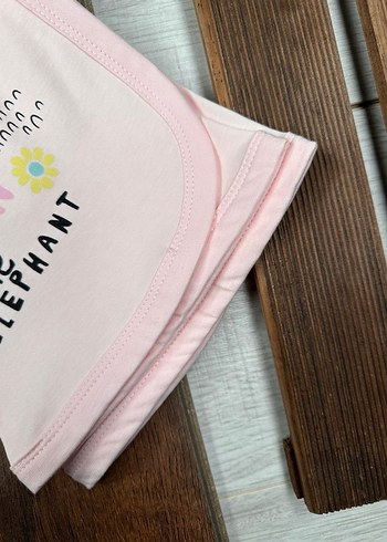 Pembe Fil Desenli Kız Bebek Battaniyesi - Görsel 3