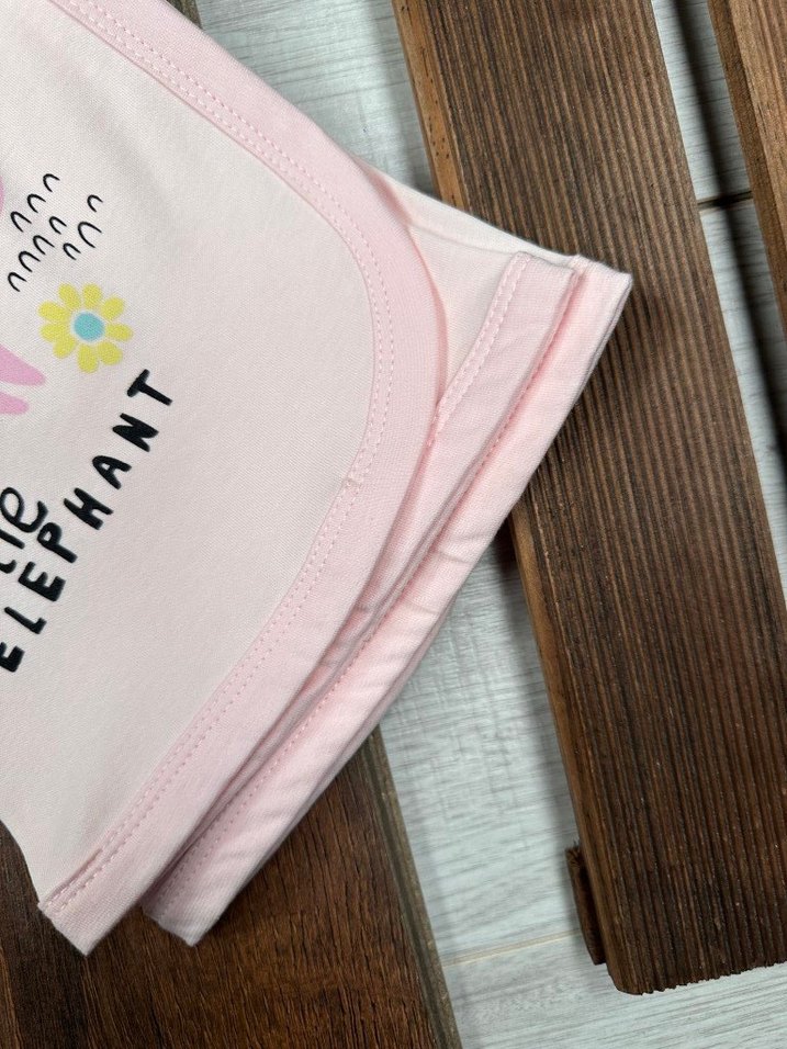 Pembe Fil Desenli Kız Bebek Battaniyesi - Görsel 3