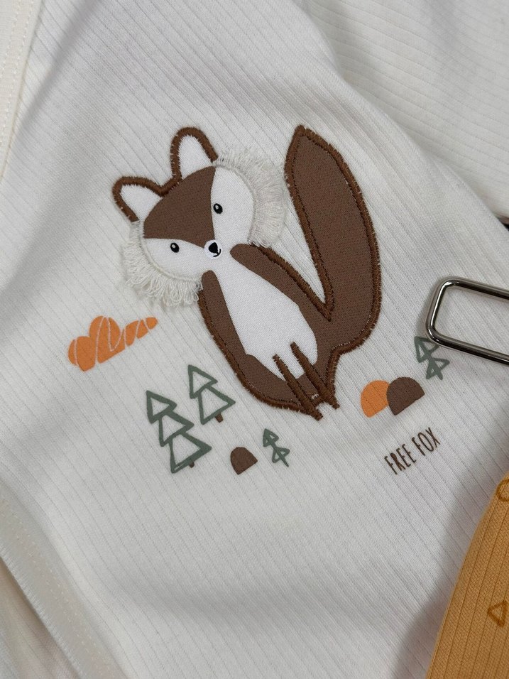 Etiketli Sıfır 5li Tilki Konseptli Pamuklu Hastane Çıkışı - Görsel 5