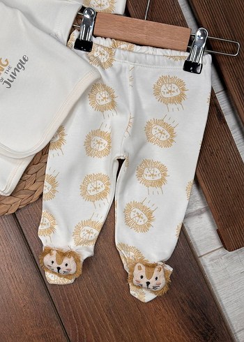 Pamuklu Oyuncaklı 5li Erkek Bebek Hastane Çıkış Seti - Görsel 4