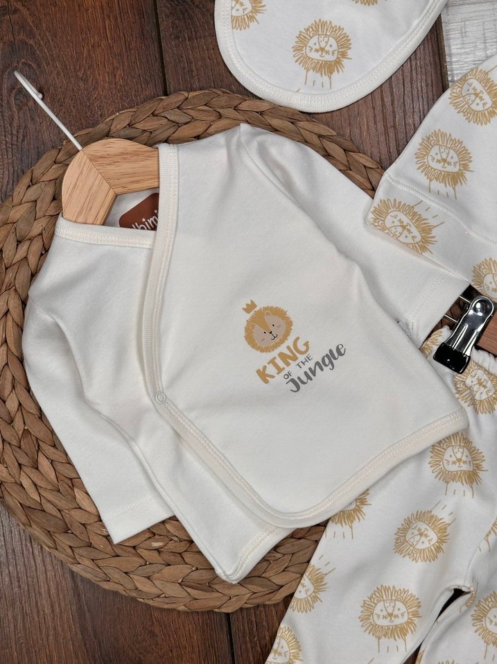 Pamuklu Oyuncaklı 5li Erkek Bebek Hastane Çıkış Seti - Görsel 3