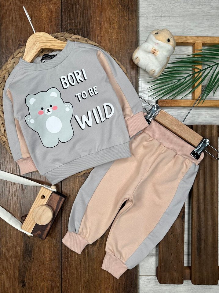 Etiketli Sıfır 2li Kız/Erkek Bebek Takım 6-9 Ay - Görsel 2