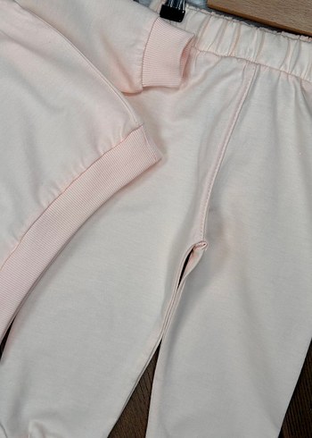 Sıfır Etiketli Papatya İşlemeli Pembe Kız Çocuk Takım 3 Yaş - Görsel 6