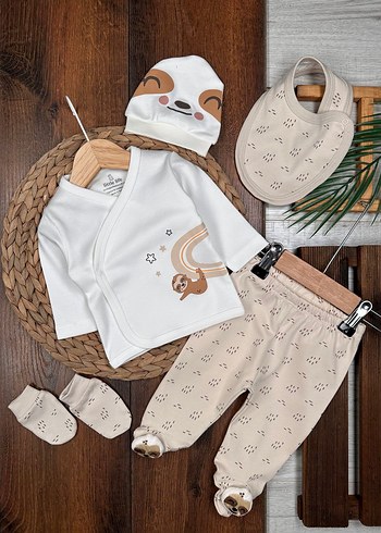 Sevimli Hayvan Temalı 5li Hastane Çıkış Seti - Görsel 2