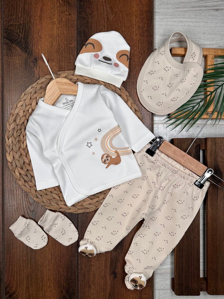 Sevimli Hayvan Temalı 5li Hastane Çıkış Seti - Görsel 2