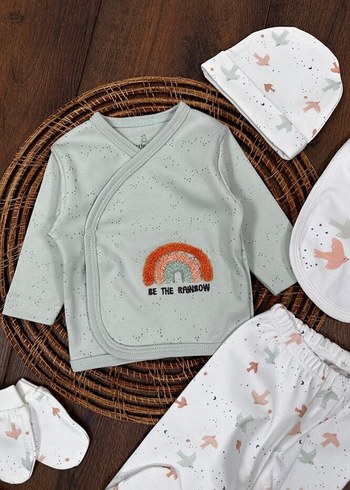 Organik Pamuklu 5li Bebek Seti - Görsel 3