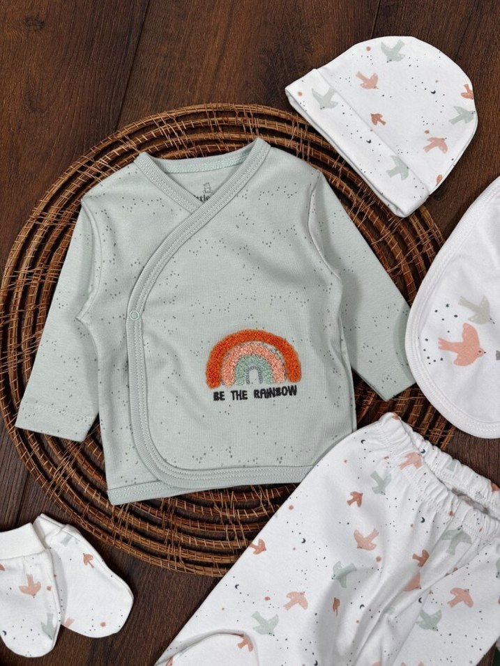  Organik Pamuklu 5li Bebek Seti - Görsel 3