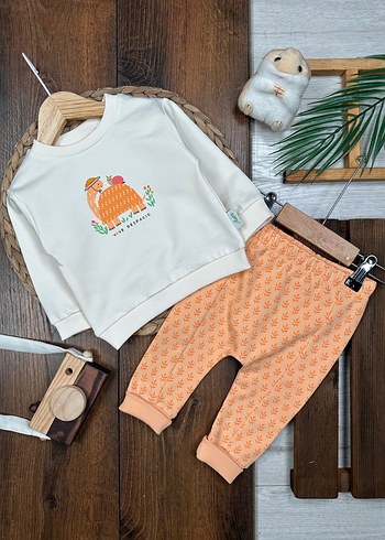  Kaplumbağa Desenli Kız Bebek Takımı  - Görsel 2