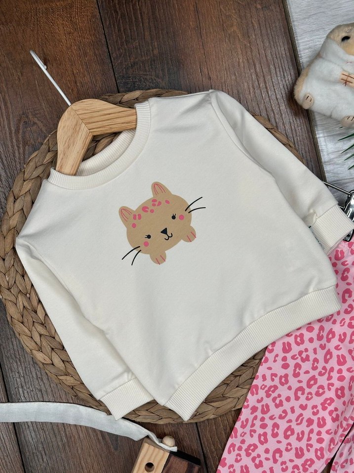 Leopar Desenli İkili Kız Bebek Takım  - Görsel 3