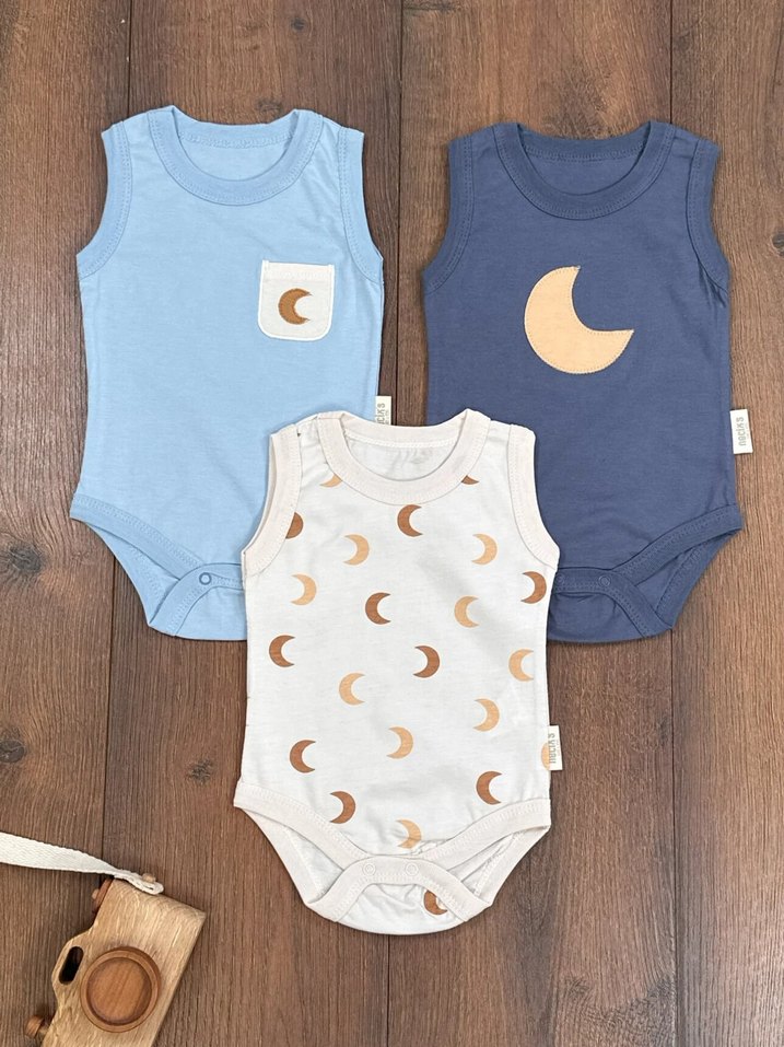 Necix's Premium 3'lü Bebek Body Set 1-3 ay - Görsel 2