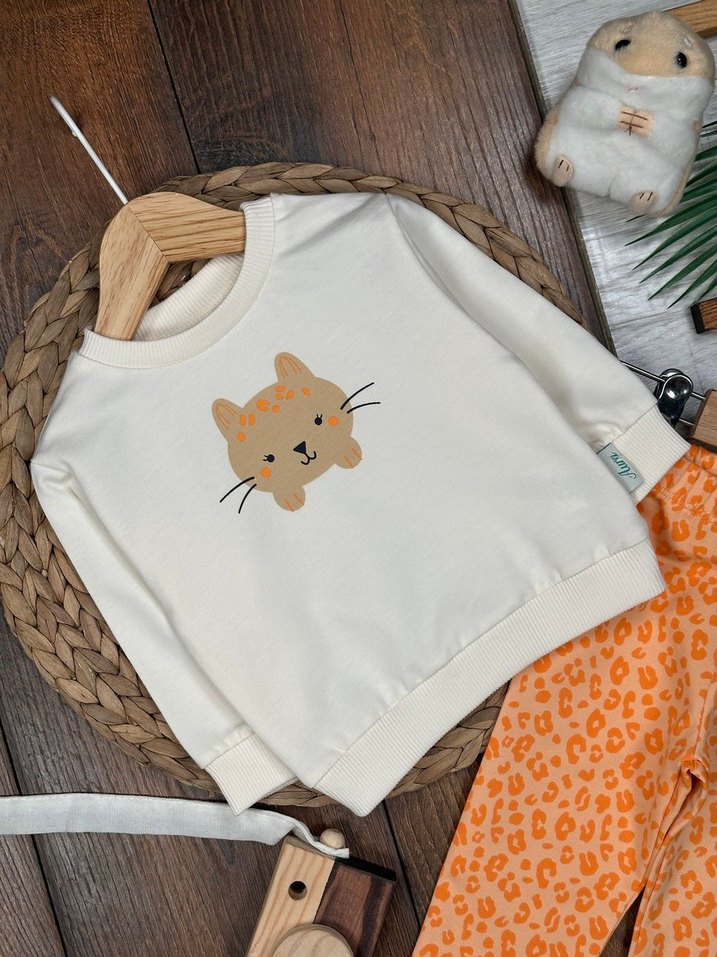 Leopar Desenli İkili Kız Bebek Takım  - Görsel 4