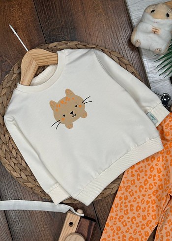 Leopar Desenli İkili Kız Bebek Takım  - Görsel 4