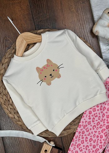 Leopar Desenli İkili Kız Bebek Takım  - Görsel 3