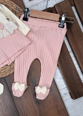  SINIRLI STOK: Fiyonk Detaylı Pudra Bebek Seti  - Görsel 4