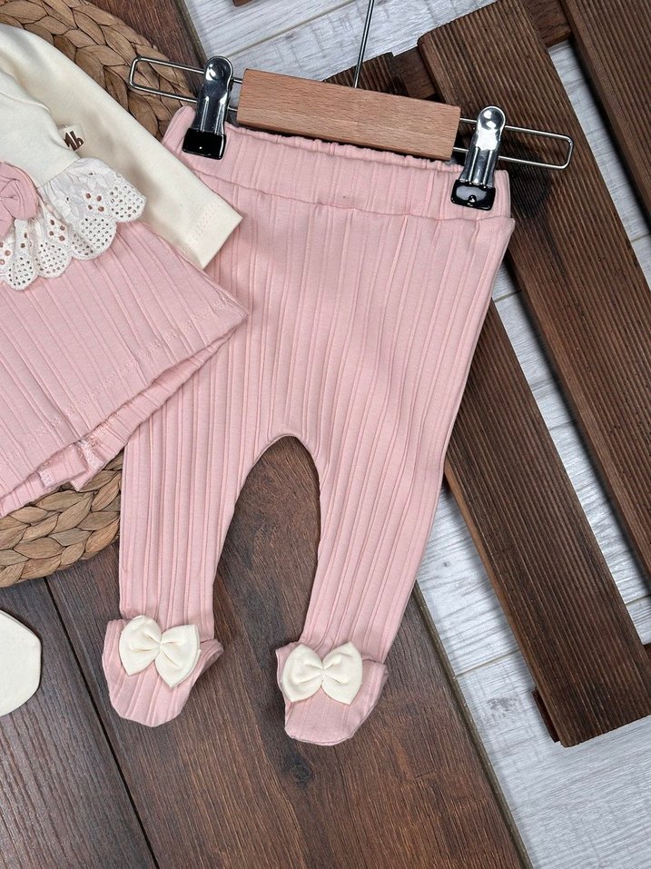  SINIRLI STOK: Fiyonk Detaylı Pudra Bebek Seti  - Görsel 4