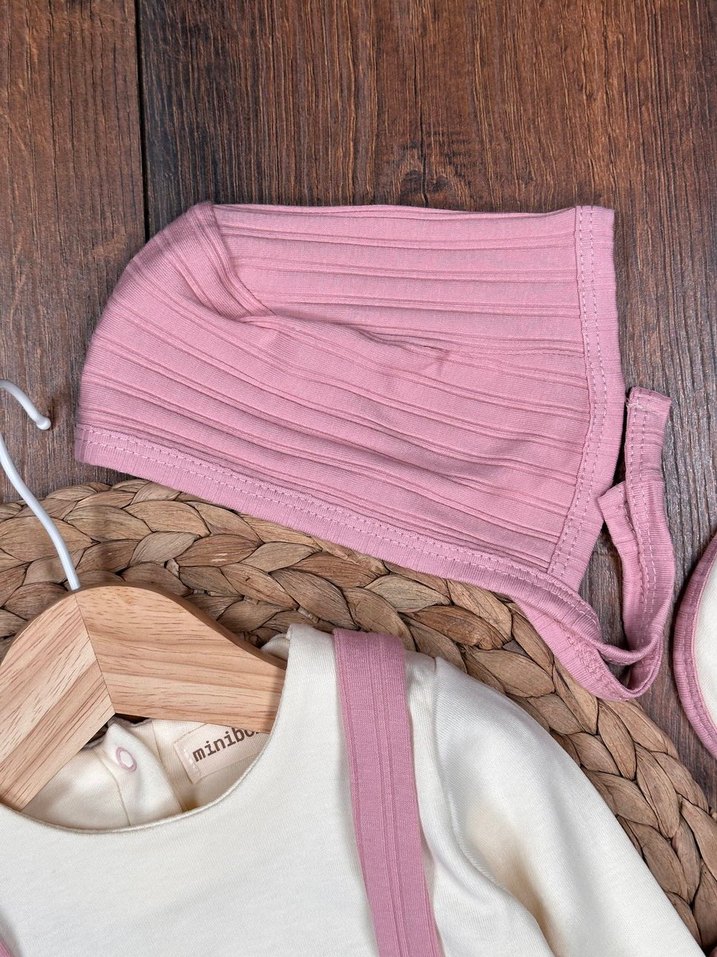  KAÇIRILMAYACAK ŞIKLIK: Fiyonk Detaylı Pudra Bebek Seti  - Görsel 5