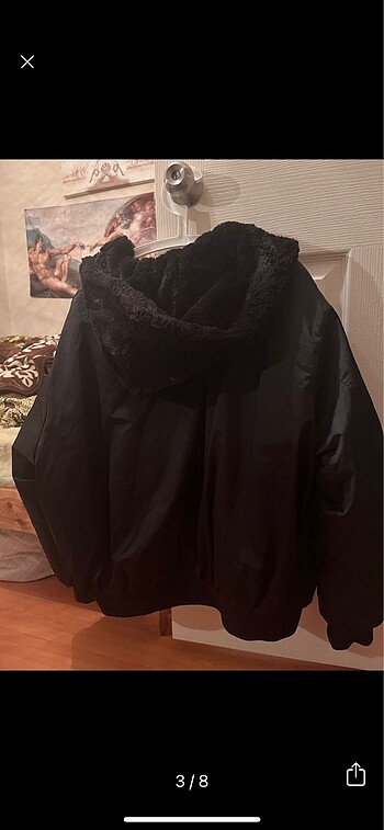 m Beden zara çift taraflı mont