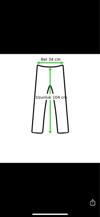 36 Beden bershka pantolon