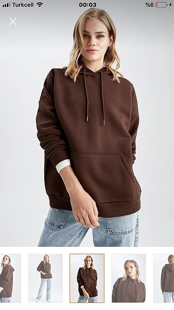 Defacto kapüşonlu sweatshirt