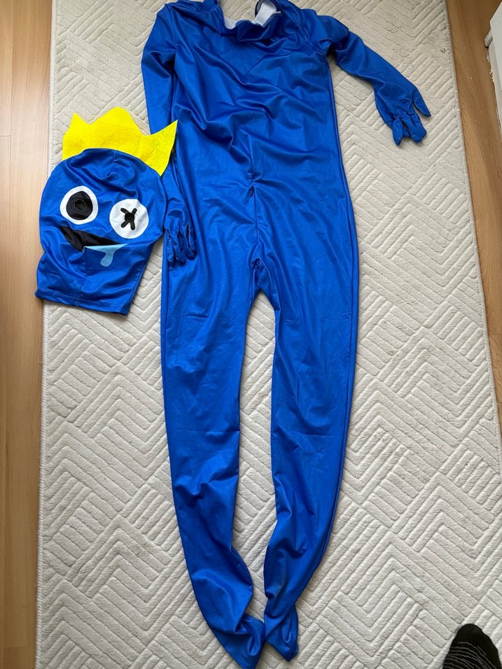 Mavi rainbow friends kostümü  Tulumu - Görsel 2