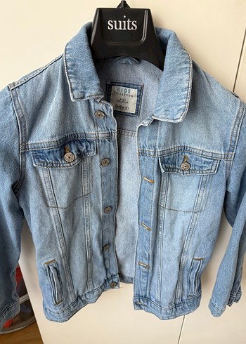 Düğmeli Kadın Mavi Denim Ceket