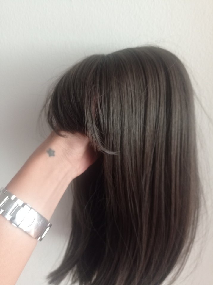 Kumral Bob Kesim Perçemli Kısa Peruk - Görsel 2