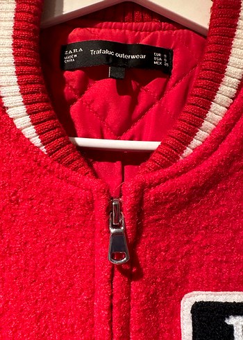 Nakışlı Kırmızı Kadın Bomber Ceket - Görsel 6