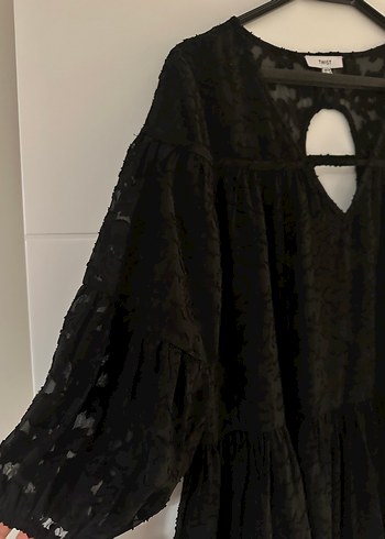 Siyah Desenli Bohem Uzun Elbise - Görsel 8