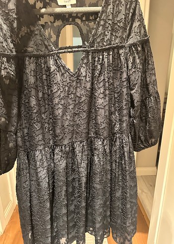 Siyah Desenli Bohem Uzun Elbise - Görsel 4